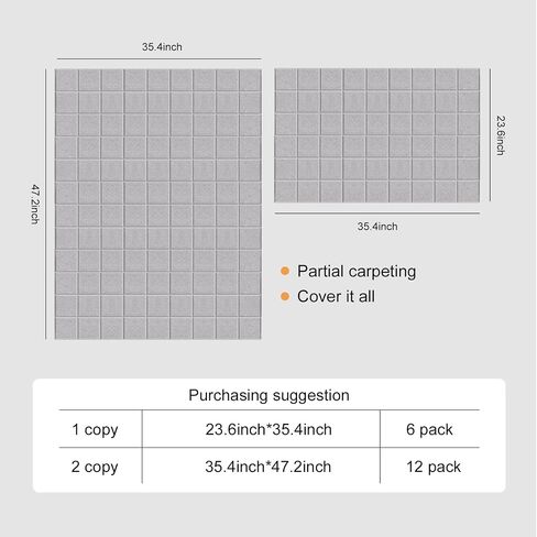 Moonlight Gray Felt Bulletin Board Set - لوحات تنظيم الحائط 6 قطع | الديكور متعدد الاستخدامات للمكتب والمنزل والفصول الدراسية (Moonlight Gray) in Saudi Arabia