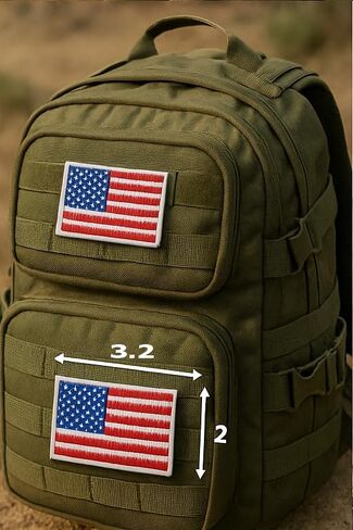 Pack 6, 3x2 Inches, US USA United States of America Flag Embroidered Iron On Patch Applique American Army Military Uniform Costume Yellow Red Blue in Kuwait