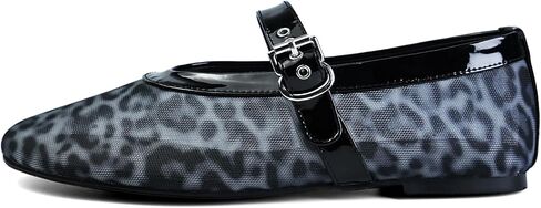 Mesh Ballet Flats for Women Buckle Strap Round Toe Wide Width Mesh Flats Casual Ballerina Shoes in Saudi Arabia