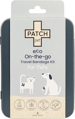 PATCH Eco Pet First Aid Kit for Dogs and Cats. Cat and Dog First Aid Kit with Bandages, Gauze Pads & Glove. Emergency First Aid Kit for Animals Including Puppy in Kuwait