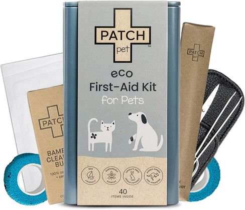 PATCH Eco Pet First Aid Kit for Dogs and Cats. Cat and Dog First Aid Kit with Bandages, Gauze Pads & Glove. Emergency First Aid Kit for Animals Including Puppy in Kuwait