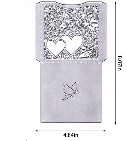 ABTOLS Metal 3D Envelopes Cutting Dies, Flower Gift Boxes Die Cuts Heart Frame Embossing Stencils Template Mould for Card Scrapbooking and DIY Craft Album Paper Card Decor in Saudi Arabia