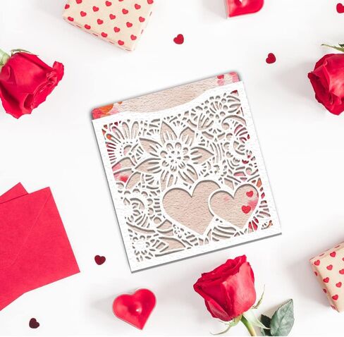 ABTOLS Metal 3D Envelopes Cutting Dies, Flower Gift Boxes Die Cuts Heart Frame Embossing Stencils Template Mould for Card Scrapbooking and DIY Craft Album Paper Card Decor in Saudi Arabia