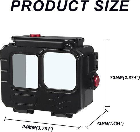 Waterproof Case for Gopro Hero 13 12 11 10 9 Accessories, SRUIM Underwater Diving 50M/164FT Protective Housing Shell for Go Pro Hero12 Action Camera with Bracket Accessories in Kuwait