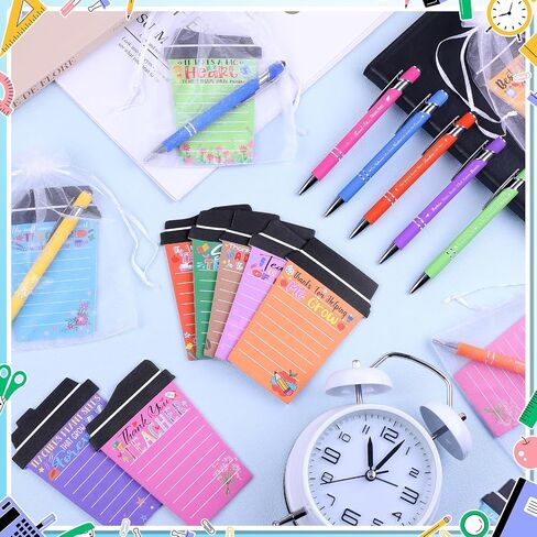 36 Set Employee Appreciation Gifts Bulk Team - 36Pack Coffee Cup Notepad+36 Ballpoint Pens+ 36 Drawstring Gift Bags, Bulk Gifts for Coworkers/Staffs/Teachers/Christmas in Saudi Arabia