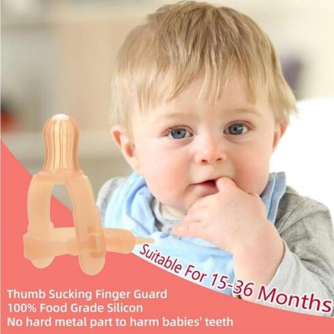 Thumb Sucking Deterrent,Thumb Sucking Stop for Kids,15 Months Baby | 2Pcs,suitable for 0.5-0.7" thumbs and 1.6-1.95" Wide Wrist,Thumb Sucking Stop for Kids in Saudi Arabia