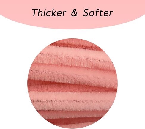 Pipe Cleaners Craft Supplies - Pipe Cleaners Bulk 300pcs Pink Pipe Cleaners Craft for Kids DIY Art Supplies (0.24 x 12 Inch) in Saudi Arabia