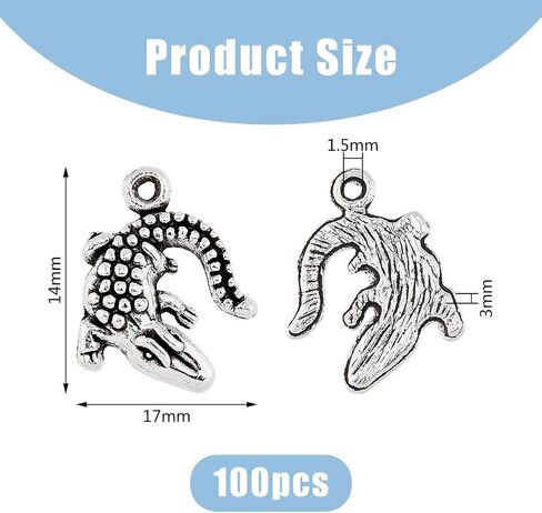 DICOSMETIC Alloy Crocodile Pendants Gothic Alligator Pendant Hip Hop Charms Vintage Animal Pendants for Jewelry Making in Saudi Arabia