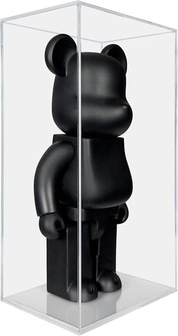 Assembly-Free Acrylic Display Case for Bearbrick 400%, Permanently Assembled Dustproof Display Case, UV Protection, 3/5mm Thickness (Clear Base) in Kuwait