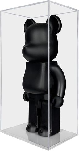 Assembly-Free Acrylic Display Case for Bearbrick 400%, Permanently Assembled Dustproof Display Case, UV Protection, 3/5mm Thickness (Clear Base) in Kuwait