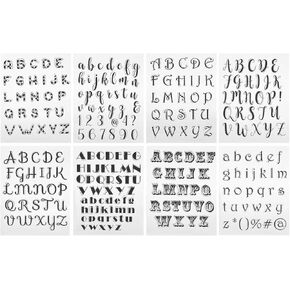 8 Pcs Letter Transparent Stamp, Sufficient Quantity Multipe Shape Clear DIY Drawing Scrapbooking Hand Account Craft Decorations for Household Craft Making