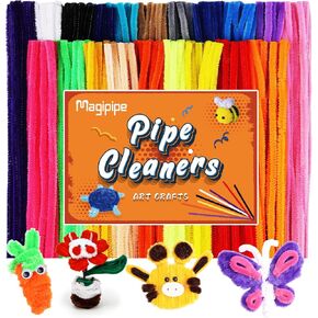 1000PCS Pipe Cleaners Bulk, 10 Color Chenille Stems Craft Supplies for Kids Crafts Projects and Home Decorations (12inch×6mm