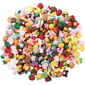 50 PCS راتنجات فاكهة سحر الحيوانات الوحل سحر الأظافر شقة السحر الحرف الساحرة Flatback Cabochons أزرار سكرابوكينغ السكرات لحالة القلم الرصاص