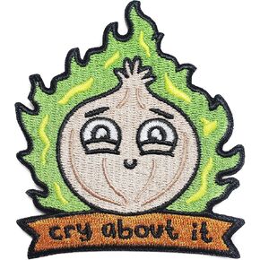 Cry About It Onion Patch - Iron on and Sew on Embroidered Patch