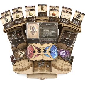 لوحة معلومات Towerrex للشخصيات لـ Gloomhaven + Dircles Forgotten ، Frosthaven ، Jloomhaven Jaws of the Lion - Player Formance منظمة الشخصية وإدارة اللعبة