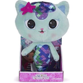 50104 Gabby's Dollhouse 25cm (10 بوصة) شخصية Mercat Soft Plush ، الأخضر