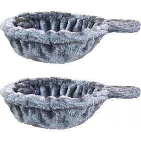 Cozy Deep Basket Lounger Hammock Bed for Cat Tree Tower Replacement, DIY Cat Deep Bed Nest Cat Tower Accessories Attachment (2pcs-11.8",Grey)