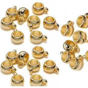 400pcs حبات أنبوب الكفالة ، سحر ذهبي لصنع المجوهرات ، وصنع الحرك ، وخرز التجعيد ، وصنع الديكور ، والخرز تجعيد لصنع المجوهرات.