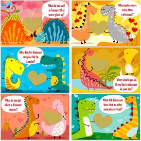 بطاقات عيد الحب للأطفال ، 36pcs Funny Scratch Off Joke Cards مع ملصقات بطاقات تبادل عيد الحب للأطفال الفتيات الفتيات في المدرسة.