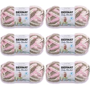 Bernat Baby Blanket Yarn ، 3.5 أوقية ، 6 عبوات (Little Petunias)