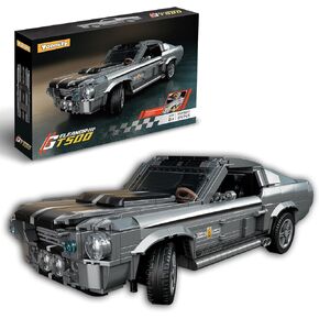 1:14 Scale GT500 Building Toy Set - Race Car Model Kit for Home & Office Display and Collection, Sports Car Building Blocks Model for Adults and Teens, Birthday Gift for Boys (879 PCS)
