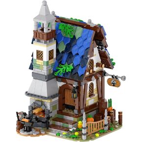 dOvOb Architecture Medieval Blacksmith Building Blocks Set with LED Light Bricks - 1200+PCS Construction House Model for Adults and Kids