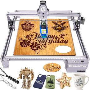 Sculpfun S6 Pro Laser Engraver للمبتدئين ، قاطع ليزر DIY للأخشاب والأكريليك ، آلة نقش ليزر 5500 ميجاوات للجلد والسيراميك والمعادن المطلية