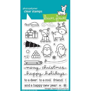 Lawn Fawn Clear Stamp Toboggan Together