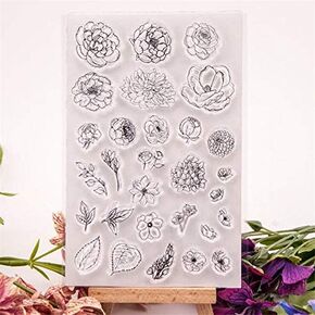 مرحبًا بكم في Home Home 1pc خلفية زهرة ختم واضحة لزخارف البطاقات و Scrapbooking