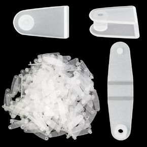 200 pcs class keychain clip ، Clear Snap Keychain Clip ، مقاطع أكريليك واضحة للحرف اليدوية DIY ، صنع المجوهرات ، أصحاب البطاقات ، حرفي البطاقات للمكتب (شفاف)