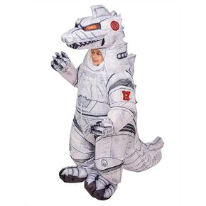 Rubies Godzilla Classic Mechagodzilla Inflatable Fun Costume with Built-In Fan for Kids, One Size for Themed Parties and Halloween