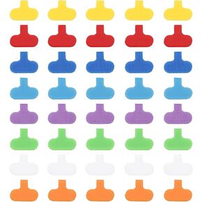 Patikil 40 PCS ملصقات الكابلات ، 1.14 × 1.5 بوصة تسميات سلكية قابلة للكتابة علامات علامات الأسلاك لأجهزة الكمبيوتر الإلكترونية الإدارة القابلة لإعادة الاستخدام ، 8 لون