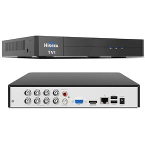 Hiseeu 3K 8 Channel DVR Security Digital Video Recorder Advanced 5MP DVR with Person Vehicle Detection for CCTV Security Camera,AHD/TVI/CVI/CVBS/IPC,Remote Access,No Monthly Fee,No Hard Drive