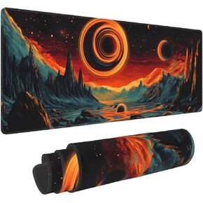 أرقام خضراء لوحة فأر ألعاب ، قاعدة كبيرة غير قابلة للانزلاق Mousepad XL 31.5x11.8in ، حصيرة الماوس لوحة المفاتيح ، وسادة مكتب مع حواف مخيط لل Gamer Home & Office