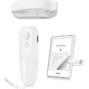 Remote Control Page Turner for Kindle Paperwhite Kobo eReaders, Page Turner Clicker with Wireless Remote Compatible with iPad, Tablets, Cellphones-White