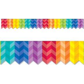 CTP Rainbow Herringbone Bulletin Border EZ الحدود (مطبعة التدريس الإبداعية 10563)