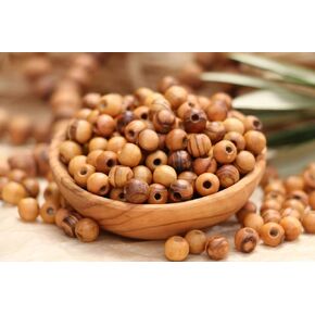 8mm ~ (1000 Beads) - Bethlehem Holy Land Olive Wood