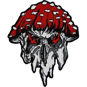 Zegins The Angry Skull Mushroom Patch Patched Badge Badge Badge On Sew On Emblem