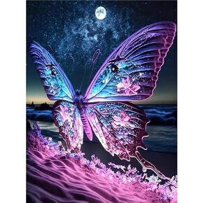 Skyboda Lion Diamond Painting Kits for Adults, DIY Diamond Art Kits Lion Full Round Drill Gem Art Diamond Crafts for Home Wall Art Decor 12×16inch