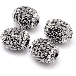 Craftdady 10pcs ألوان مختلطة أحجار أنبوب نودل منحنية راينستون 45-46.5 ملم حبات معدنية كبيرة الأنبوب الطويلة لتصنيع المجوهرات: 4 ملم: