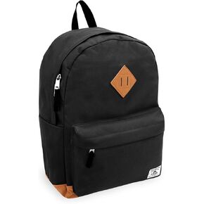 Everest Unisex Adults Vintage Laptop Backpack, Black, One Size US
