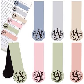 Palksky Magnetic Bookmarks with Initial, 26 Letters Personalized Book Marks, Magnet Bookmark Clips for Reading Women Men Teachers Students, Book Accessories, Book Lovers Gifts(6PCS,N) in Kuwait
