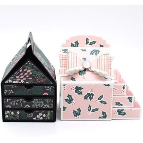 Kscraft Milk Carton Box مع أدراج تقطيع المعادن تموت الإستنسل ل DIY Scrapbooking/Photo Abrum