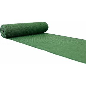 CleverDelights 9" Green Burlap Roll - Finished Edges - 5 Yards - Jute Burlap Fabric