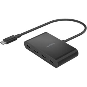 Belkin Connect USB-C™ to 4-Port USB-C Hub, Multiport Adapter Dongle with 4 USB-C 3.2 Gen2 Ports & 100W PD with Max 10Gbps High Speed Data Transfer for MacBook, iPad, Chromebook, PC, and More