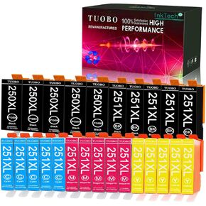 PGI-250XL CLI-251XL Compatible Ink Cartridges Replacement for Canon 250XL 251XL PGI 250XL 251XL Ink Cartridges for Pixma MX922 MG7520 MG5520 MG5420 MG6620 Printer(PGBK/BK/C//M/Y, 25PK)