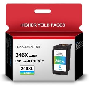 CL-246 Color Ink Cartridge Higher Yield Replacement for Canon 246 246XL CL-246 Ink Cartridge for MX490 MX492 MG2522 TS3100 TS3122 TS3300 TS3322 TS3320 TR4500 TR4520 TR4522 MG2500 Printer (1 Pack)