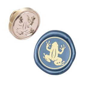CRASPIRE Frog Wax Seal Stamp Head Sealing Wax Stamp Head Olny No Handle 25mm Animal Removable Brass Stamp Head for Wedding Invitations Christmas Envelopes Craft Adhesive Waxing