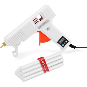 120W Hot Glue Gun Kit, High Temp Glue Gun,10 Hot Glue Sticks, Industrial Glue Gun Kit with Adjustable Temperature for Home for Crafts, DIY and Home Repair