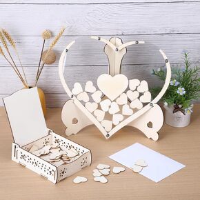 Wedding Guest Book Alternative, Wooden Butterfly Wedding Sign in Book for Guest Book Wedding Reception Birthday, Guestbook for Wedding Books for Guests to Sign with 60 Butterflies and 1 Marker Pen